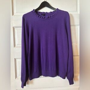 Talbots Rich Purple Crew Neck Sweater